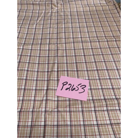 Plaid Cotton Fabric Yardage 44" Wide Beige/Red/Brown Quilting & Crafts Projects - Picture 5 of 5